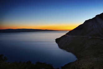 Colorful sunset at Adriatic Sea, Croatia, Europe