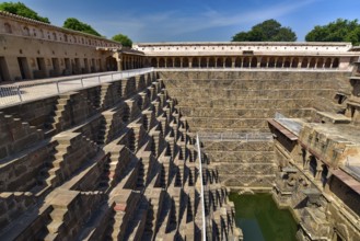 Chand Baori, a stepwell in Rajasthan, India, Asia