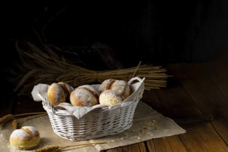 Homemade wheat rolls for breakfast
