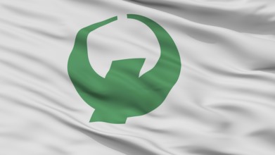 Nago City Flag, Country Japan, Okinawa Prefecture, Closeup View, 3D Rendering