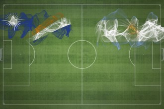 Marshall Islands vs Argentina Soccer Match, national colors, national flags, soccer field, football