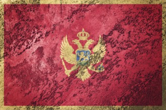 Grunge Montenegro flag. Montenegro