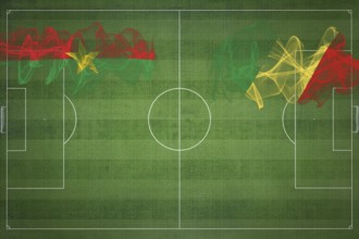 Burkina Faso vs Congo Soccer Match, national colors, national flags, soccer field, football game,
