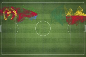 Eritrea vs Benin Soccer Match, national colors, national flags, soccer field, football game,