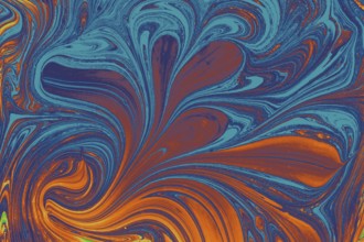 Abstract marbling floral pattern for fabric, tile design. background texture