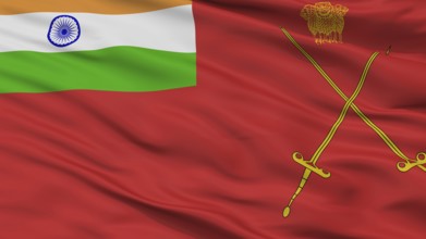 Army Indian Flag, Closeup View