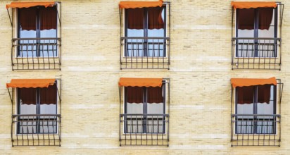 Closed Windows with Awnings Varna, Bulgaria, Europe