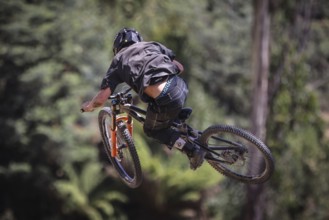 MAYDENA, AUSTRALIA, FEBRUARY 22: Riders practice ahead of Red Bull Hardline Tasmania on February