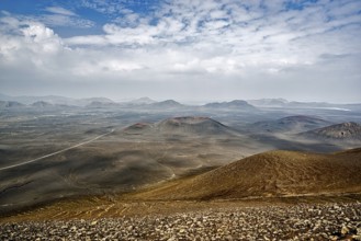 Landmannalaugar in summertime in a cloudy day, Iceland, Europe
