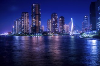 Image of skyscrapers of Chuo-ku, Tokyo. Shooting Location: Tokyo metropolitan area