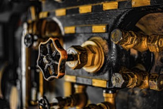 Steam locomotive of the machine room. Shooting Location: Tokyo metropolitan area