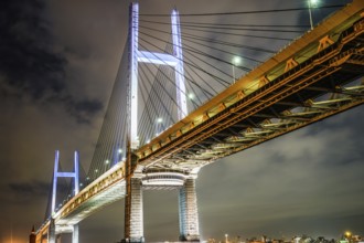 Night of Yokohama Bay Bridge (taken from Daikokufuto). Shooting Location: Yokohama-city kanagawa