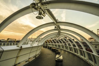 Yokohama Port Symbol Tower stairs and evening. Shooting Location: Yokohama-city kanagawa prefecture