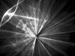 Abstract wavy background - computer-generated image. Fractal geometry: bright rays against chaos