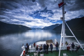 Tourists travelling by ferry