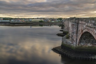 Old Bridge over the River Tweed in Berwick-upon-Tweed, Northumberland, England, UK