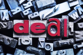 Lead type form the Deal lettering