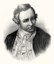 Portrait of Captain James Cook, 1728, 1779, a British navigator and explorer