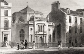 St George's Chapel, York Place, Edinburgh, Scotland, 19th century, from Modern Athens by Th. H.