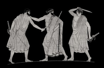 The tyrannicides Harmodius and Aristogeiton, ancient Greece