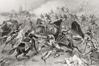 Defeat of Tatya Tope by the British at Cawnpore, India, Asia