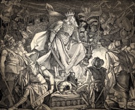 Attila the Hun after the Battle of the Catalaunian Plains, on June 20, 451 AD