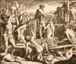 Cain establishing the city of Enoch, Old Testament, by Julius Schnorr von Carolsfeld, 1860