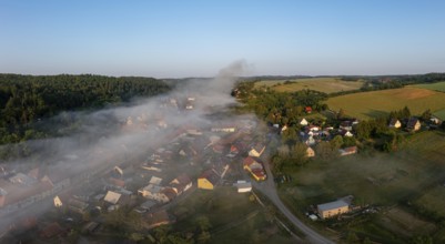 Smoke cloud over Güntersberge holiday home on fire