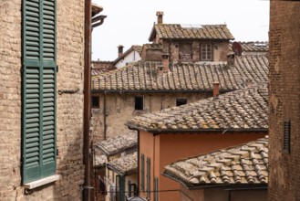 Somewhere in the streets of the old medieval Siena, Italy, Europe