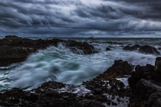 A stormy day at Cook's Chasm, central Oregon, USA, North America