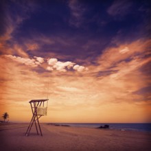 Almeria Mojacar beach lifeguard in Mediterranean sea of Spain