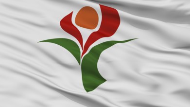 Soo City Flag, Country Japan, Kagoshima Prefecture, Closeup View, 3D Rendering