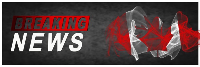 Canada Breaking News, Smoke Flag Background