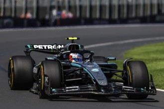 MELBOURNE, AUSTRALIA - MARCH 14: Andrea Kimi Antonelli of Italy drives the Mercedes AMG Petronas F1