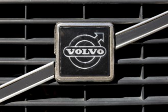 Sofia, Bulgaria - August 14, 2016: Retro VOLVO car logo on an attique car at a retro car parade
