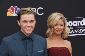 Katie Peterson and Jesse McCartney at the 2018 Billboard Music Awards held at the MGM Grand Garden