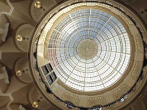 Blackpool, Lancashire, United Kingdom, 5 March 2022: the glass dome inside the entrance of the
