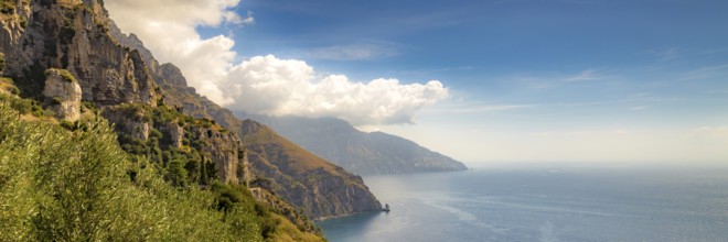 Amalfi Coast, Mediterranean Sea, Italy. Website Banner