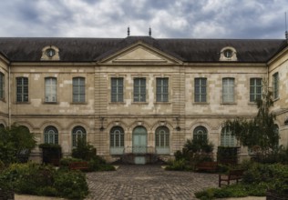 Troyes, France- 13 September, 2022: view of the historic Hotel Dieu-Le-Comte in the old city center