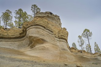 Tufas northeast of Vilaflor near the lunar landscape Paisaje Lunar, Tenerife, Spain, Europe