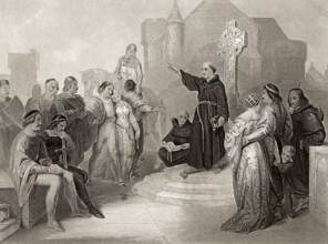 Pope preaching the Crusade, 11th Century