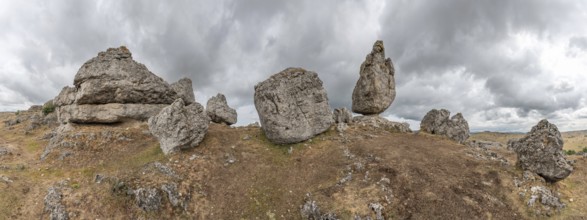 Strangely shaped rocks in the chaos of Nimes le Vieux in the Cevennes National Park.
