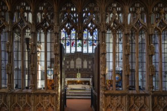Totnes, Devon, UK, January 16. View of St Marys Church interior in Totnes, Devon on January 16,