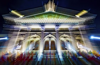 Beautiful Bundeshaus Illuminated Parliament Building or Federal Palace with Canton Flags at Night
