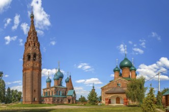 View of Temple ensemble in Korovniki, Yaroslavl, Russia, Europe