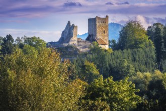 Medieval ruins of Sulzberg Castle in the Allgäu (Germany, Bavaria)