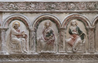 Former Augustinian monastery church of Our Lady, southern choir screen around 1200/1210, stucco