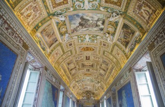 Beautiful details of the ceiling at the Vatican Museum