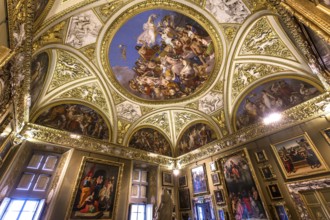 FLORENCE, ITALY, OCTOBER 28, 2015 : interiors and architectural details of Palazzo Pitti, october