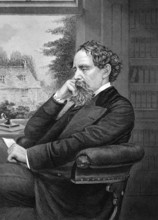 Charles Dickens (1812-1870) on engraving from 1873. English writer and social critic. Engraved by